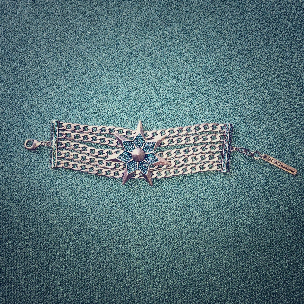 BCBG bracelet with blue crystal detailing